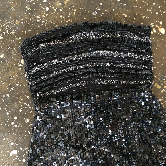 Rêve Riche Ilma Dress Black Gold Degrade Sequins - Picture 9 of 11